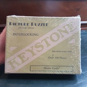 Vintage Sealed Keystone Scranton PA Interlocking 300 Piece Puzzle "MORRO CASTLE"